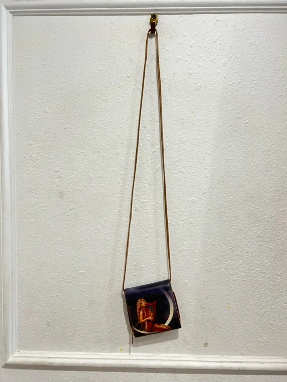 Mermaid Harp Crossbody Bag/ wallet in Purple